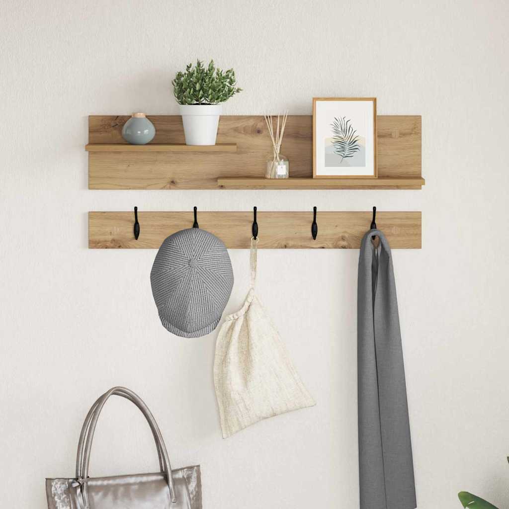 Vægmonteret Jakkeholder Artisan Egetræ 90 x 15 x 36 cm