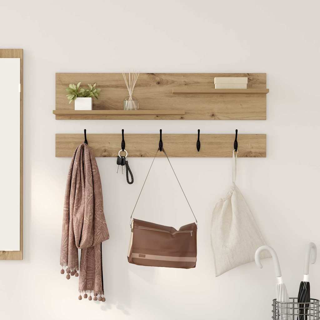 Vægmonteret Jakkeholder Artisan Egetræ 90 x 15 x 36 cm