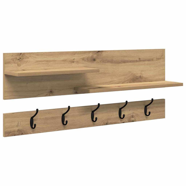 Vægmonteret Jakkeholder Artisan Egetræ 90 x 15 x 36 cm