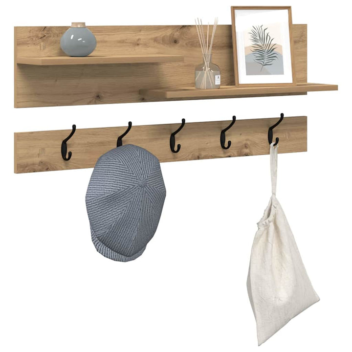 Vægmonteret Jakkeholder Artisan Egetræ 90 x 15 x 36 cm