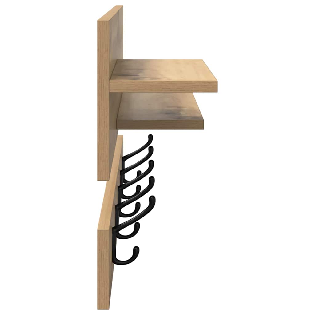 Vægmonteret Jakkeholder Artisan Egetræ 90 x 15 x 36 cm