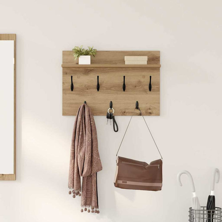 Vægmonteret Jakkeholder Artisan Egetræ 60 x 40 x 12 cm