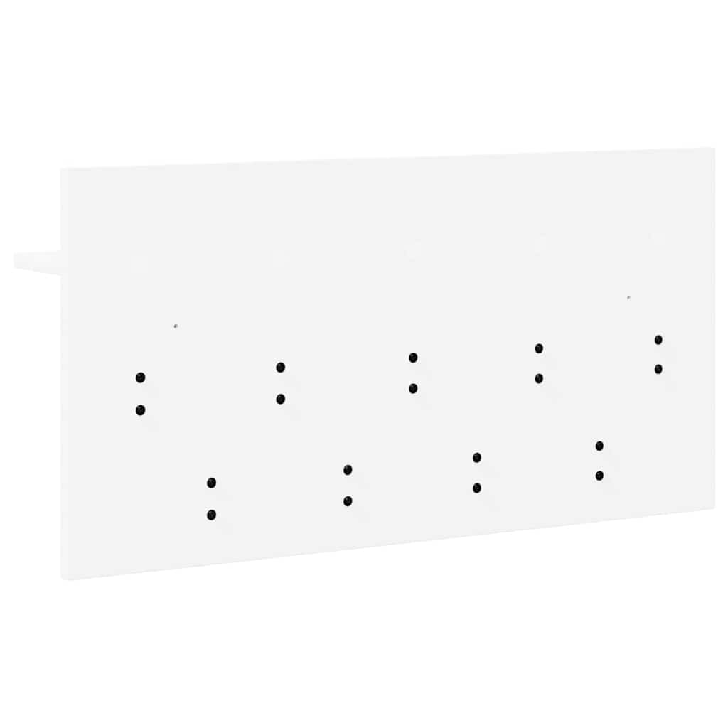 Vægmonteret Jakkeholder Hvid 80 x 40 x 12 cm Konstrueret træ