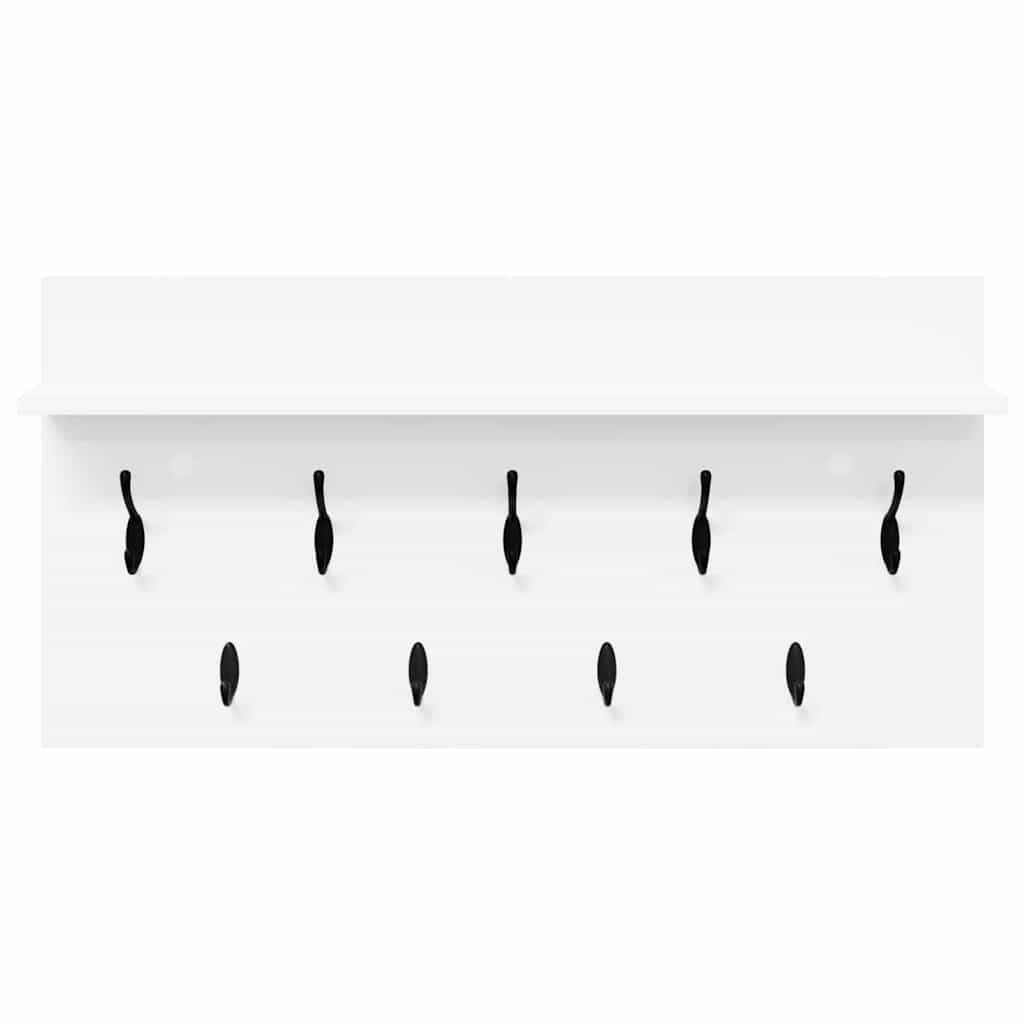 Vægmonteret Jakkeholder Hvid 80 x 40 x 12 cm Konstrueret træ
