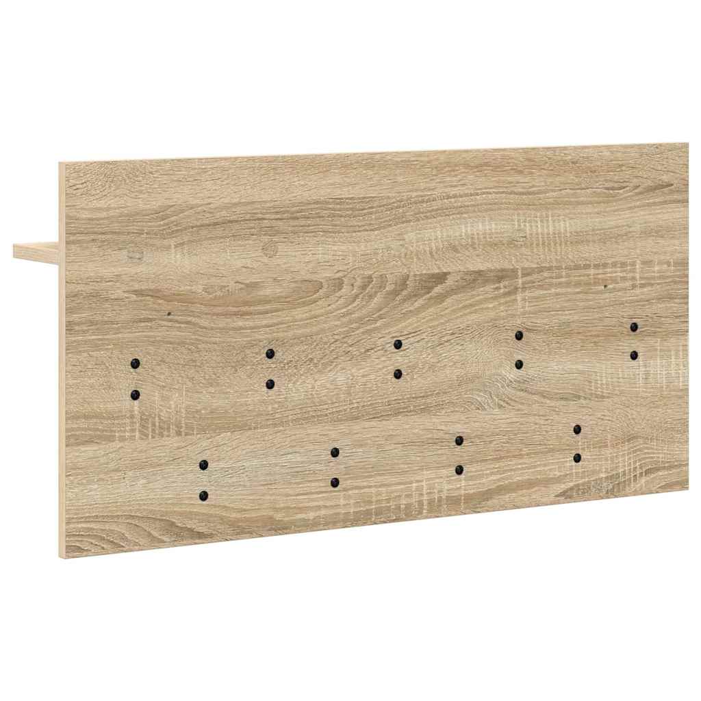 Vægmonteret Jakkeholder med hylde Sonoma eg 80 x 40 x 12 cm