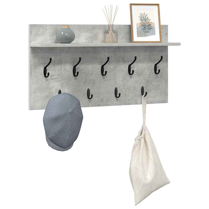 Vægmonteret Jakkeholder Vægmonteret Beton Grå 80 x 40 x 12 cm