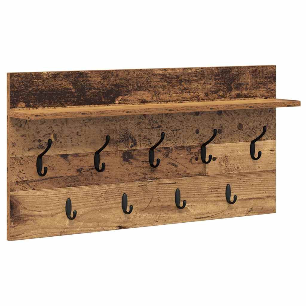 Vægmonteret Jakkeholder Vægmonteret Gammelt træ 80 x 40 x 12 cm