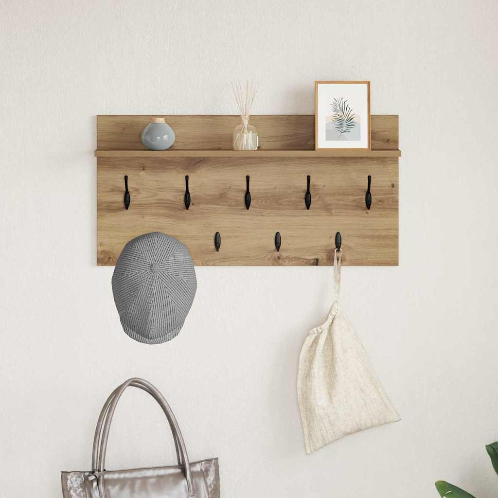 Vægmonteret Jakkeholder Artisan Egetræ 80 x 40 x 12 cm