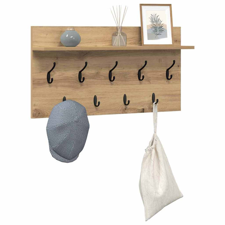 Vægmonteret Jakkeholder Artisan Egetræ 80 x 40 x 12 cm