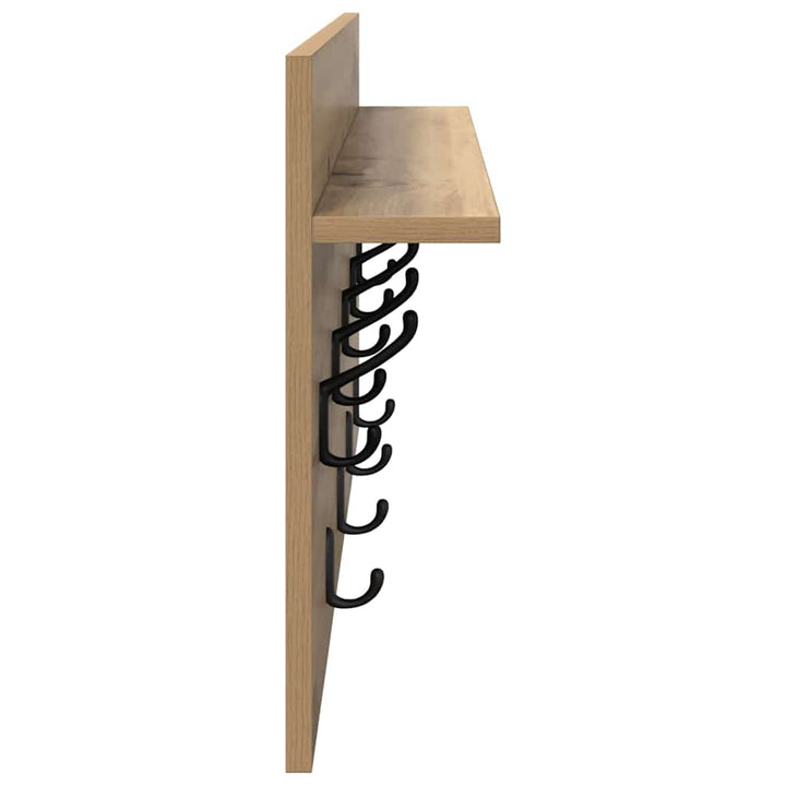 Vægmonteret Jakkeholder Artisan Egetræ 80 x 40 x 12 cm