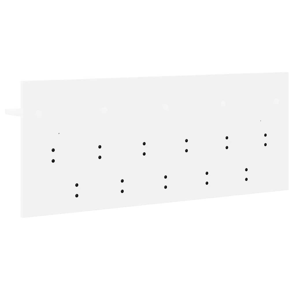 Vægmonteret Jakkeholder Hvid 100 x 40 x 12 cm Konstrueret træ