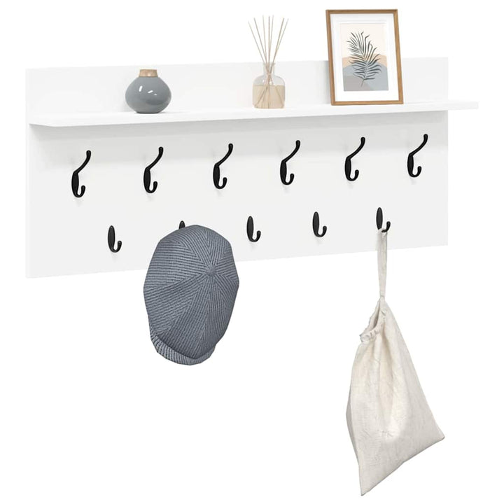 Vægmonteret Jakkeholder Vægmonteret Hvid 100 x 40 x 12 cm