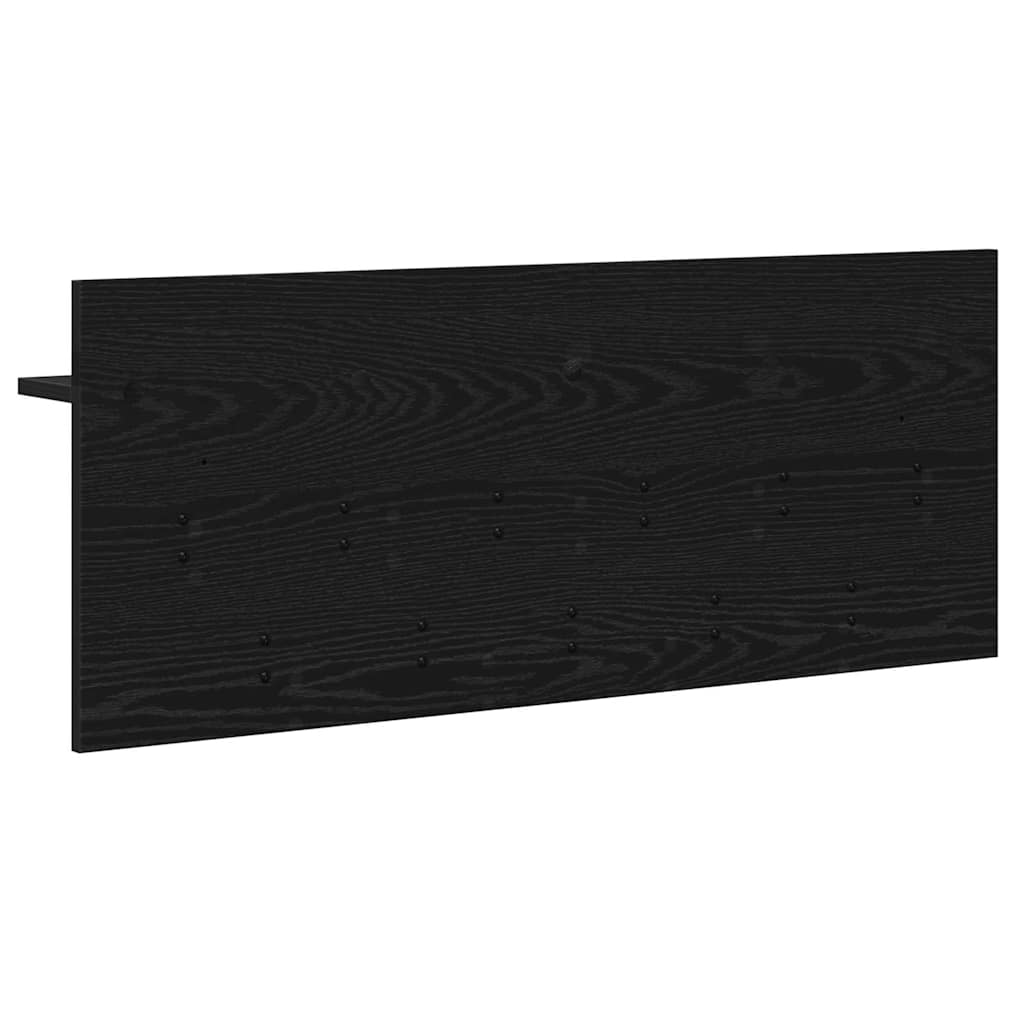 Vægmonteret Jakkeholder med hylde Sort eg 100 x 40 x 12 cm