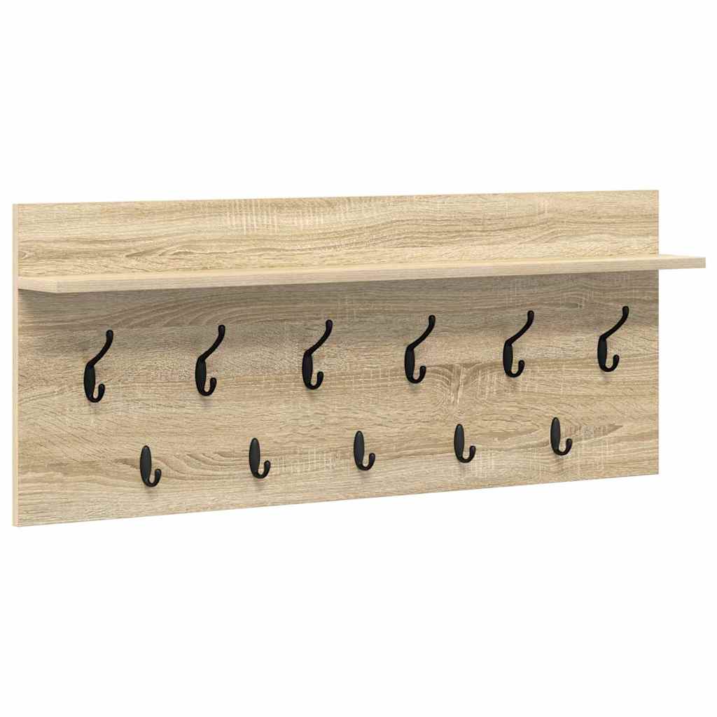 Vægmonteret Jakkeholder med hylde Sonoma eg 100 x 40 x 12 cm