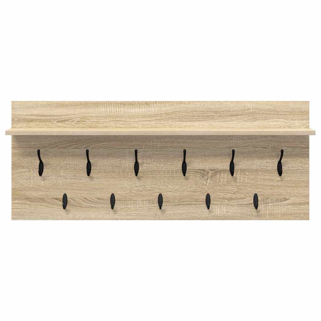 Vægmonteret Jakkeholder med hylde Sonoma eg 100 x 40 x 12 cm