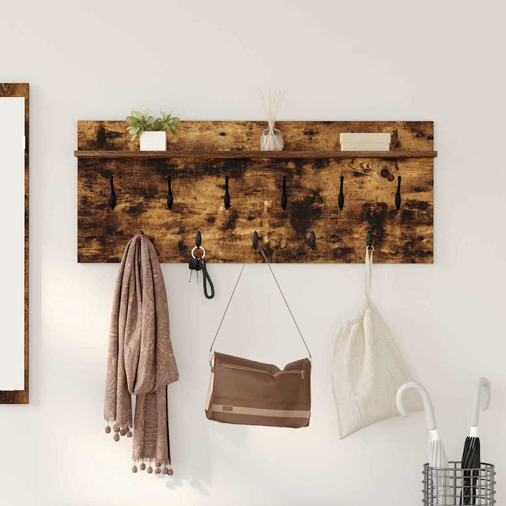 Vægmonteret Jakkeholder Vægmonteret Røget eg 100 x 40 x 12 cm