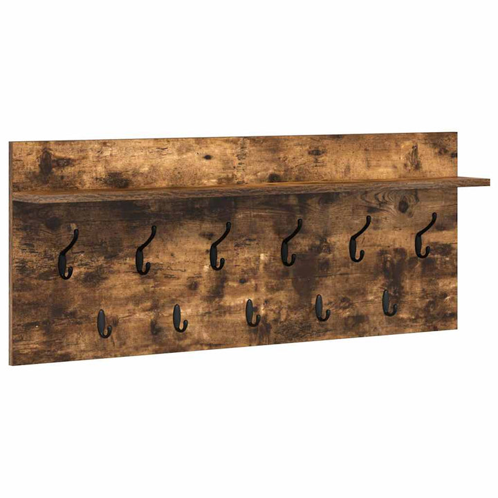 Vægmonteret Jakkeholder med hylde Røget eg 100 x 40 x 12 cm