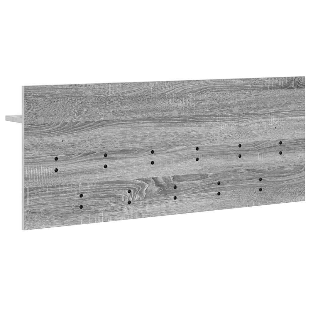 Vægmonteret Jakkeholder med hylde Grå Sonoma 100 x 40 x 12 cm