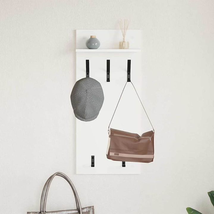 Vægmonteret Jakkeholder Hvid 40 x 10 x 90 cm Konstrueret træ