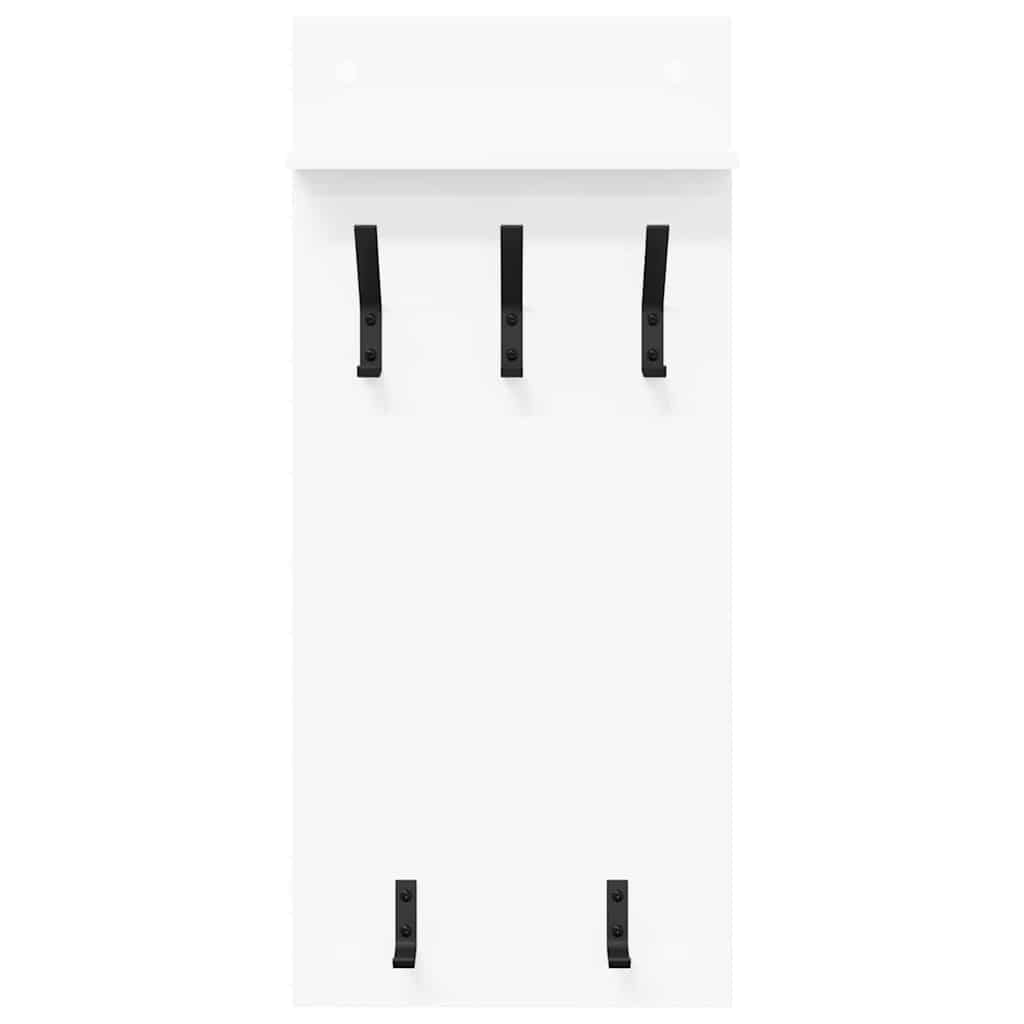 Vægmonteret Jakkeholder Hvid 40 x 10 x 90 cm Konstrueret træ