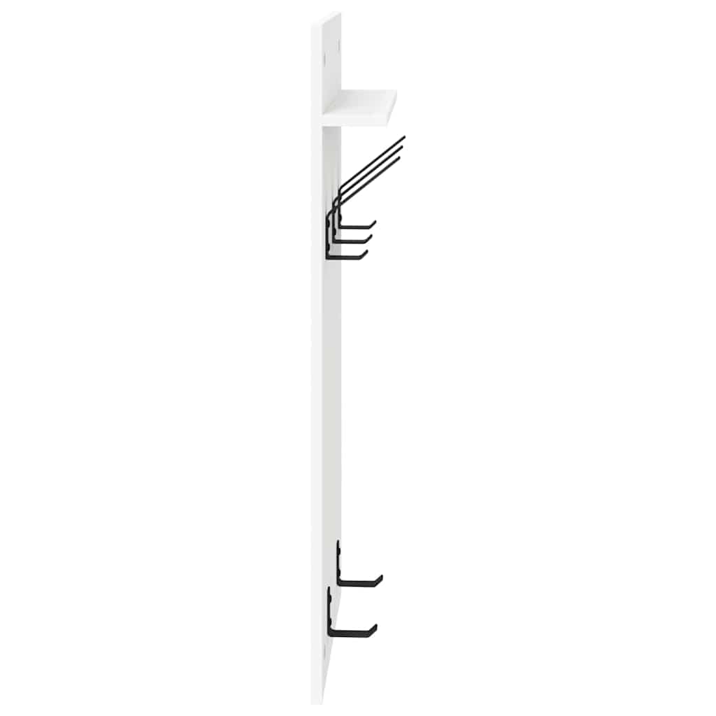 Vægmonteret Jakkeholder Hvid 40 x 10 x 90 cm Konstrueret træ