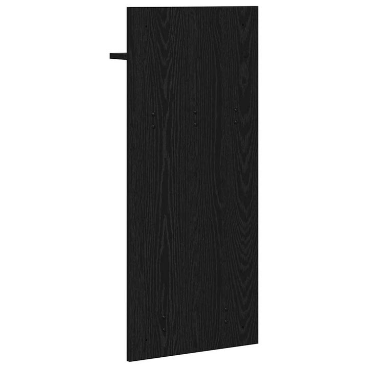 Vægmonteret Jakkeholder Sort eg 40 x 10 x 90 cm Konstrueret træ