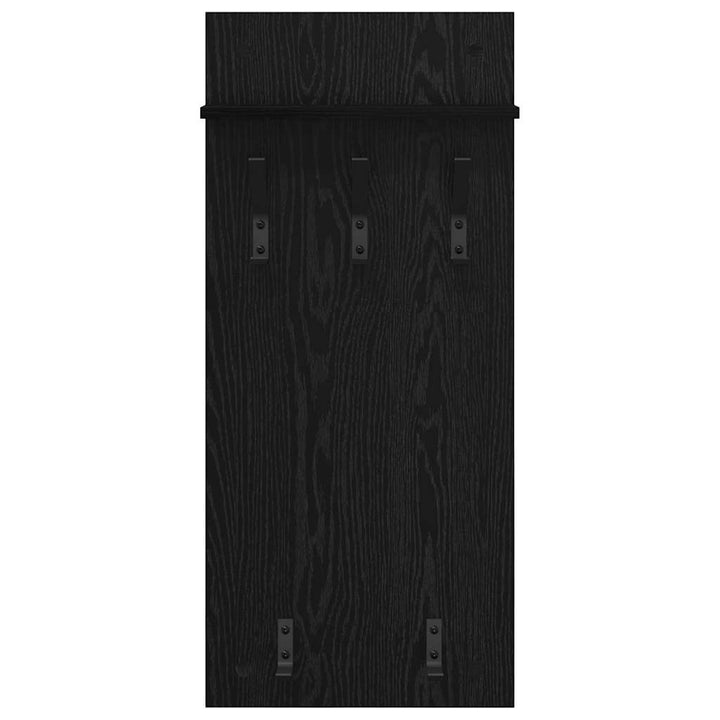 Vægmonteret Jakkeholder Vægmonteret Sort eg 40 x 10 x 90 cm