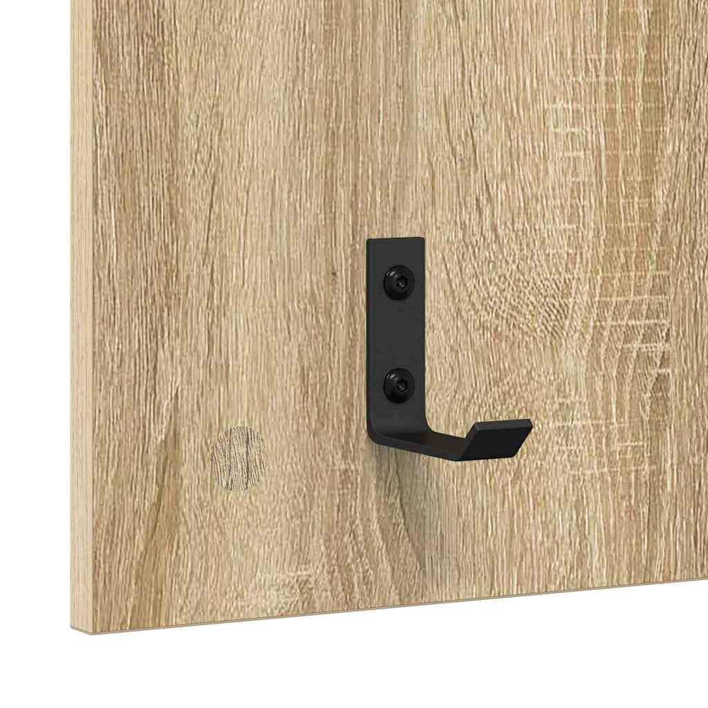 Vægmonteret Jakkeholder med hylde Sonoma eg 40 x 10 x 90 cm