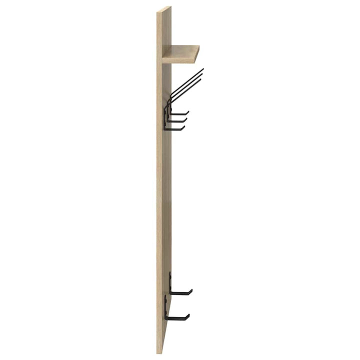 Vægmonteret Jakkeholder med hylde Sonoma eg 40 x 10 x 90 cm
