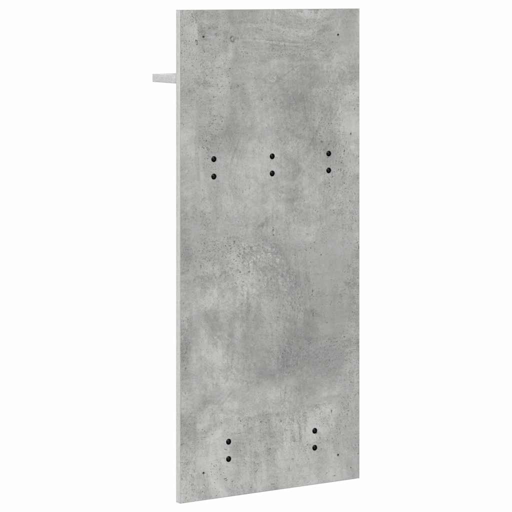 Vægmonteret Jakkeholder med hylde Beton Grå 40 x 10 x 90 cm
