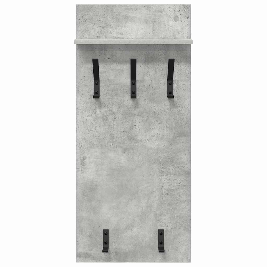 Vægmonteret Jakkeholder med hylde Beton Grå 40 x 10 x 90 cm