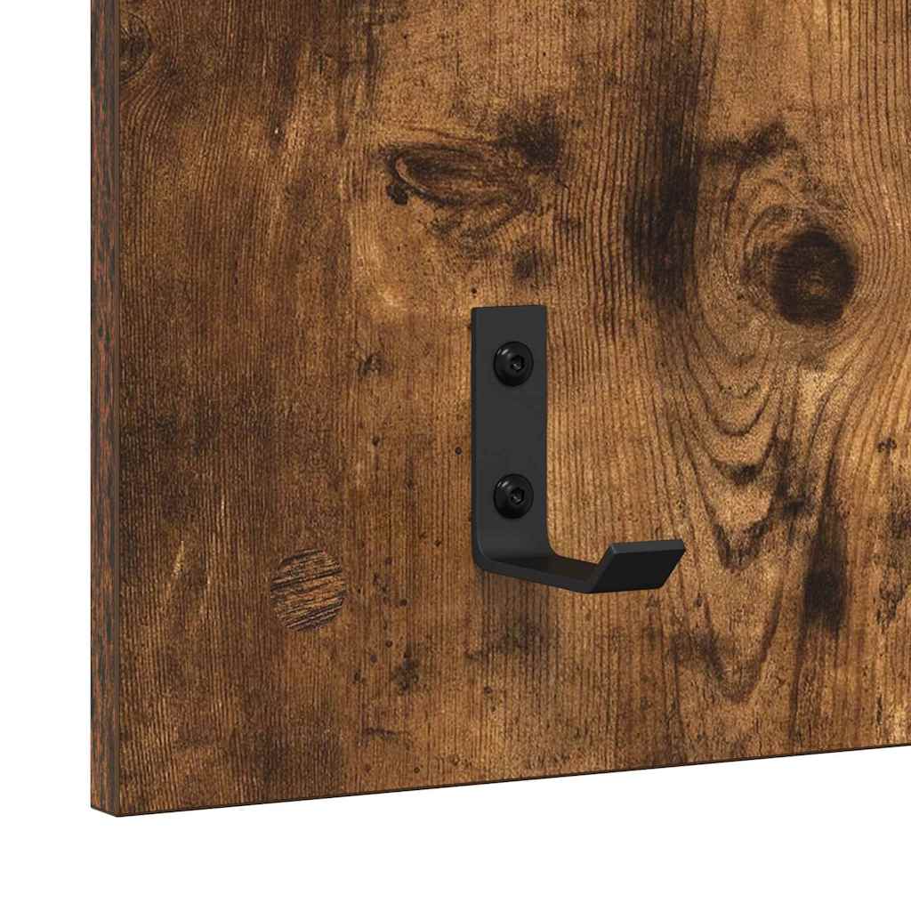 Vægmonteret Jakkeholder med hylde Røget eg 40 x 10 x 90 cm