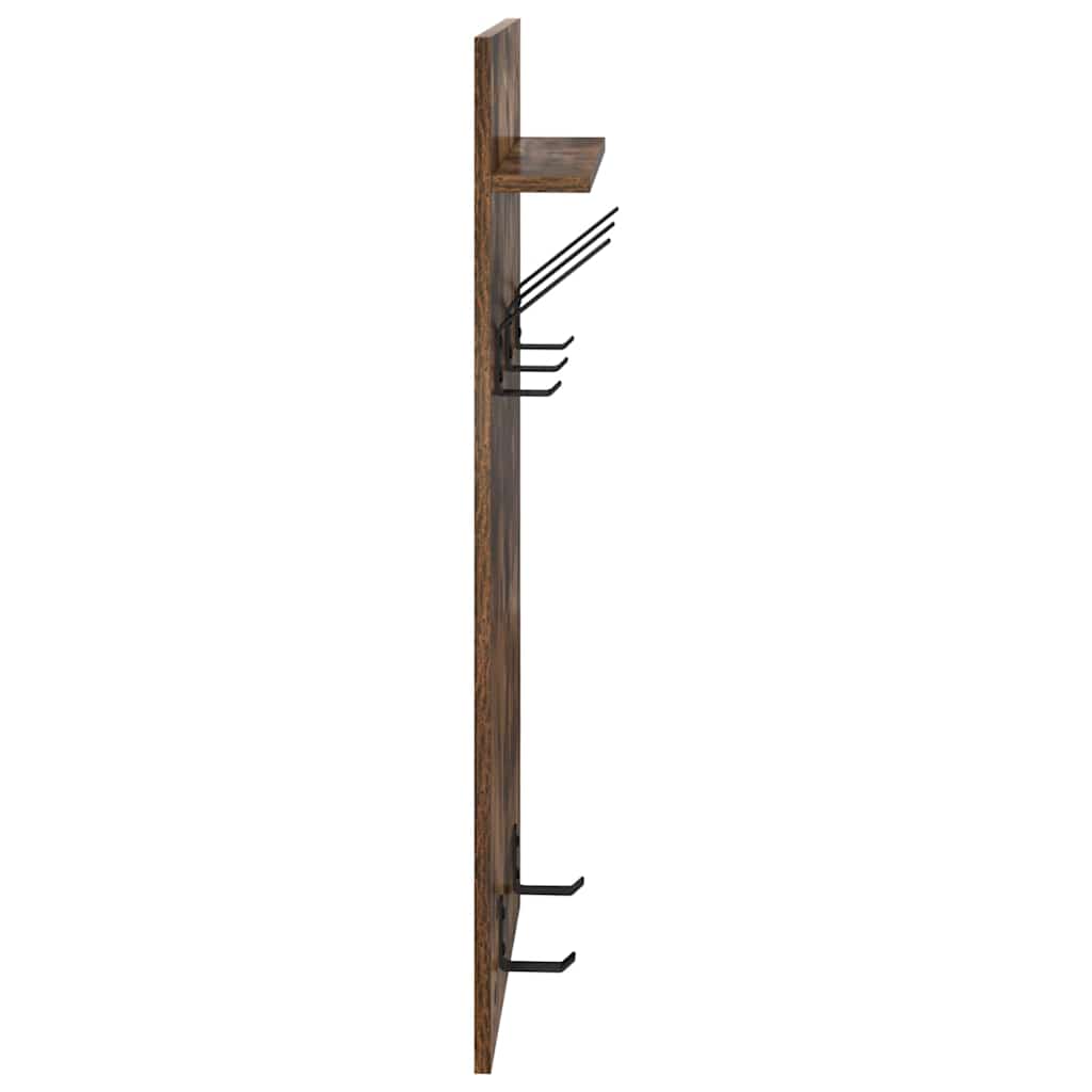 Vægmonteret Jakkeholder med hylde Røget eg 40 x 10 x 90 cm