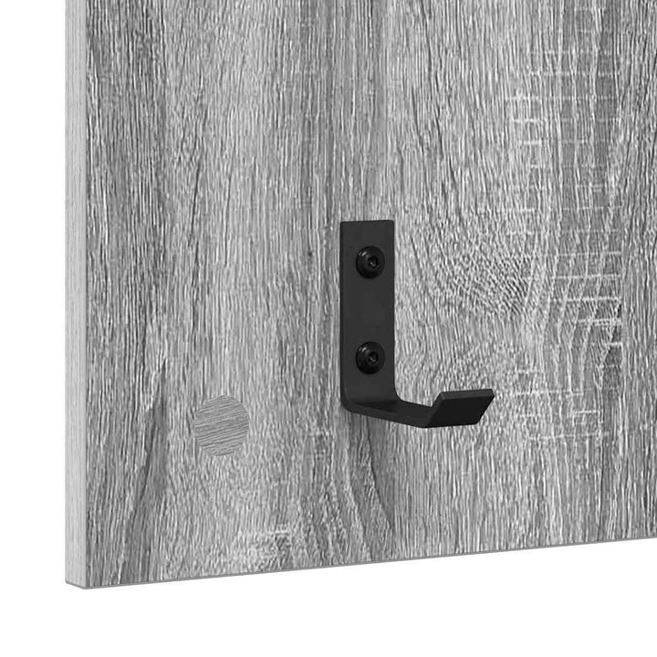 Vægmonteret Jakkeholder med hylde Grå Sonoma 40 x 10 x 90 cm
