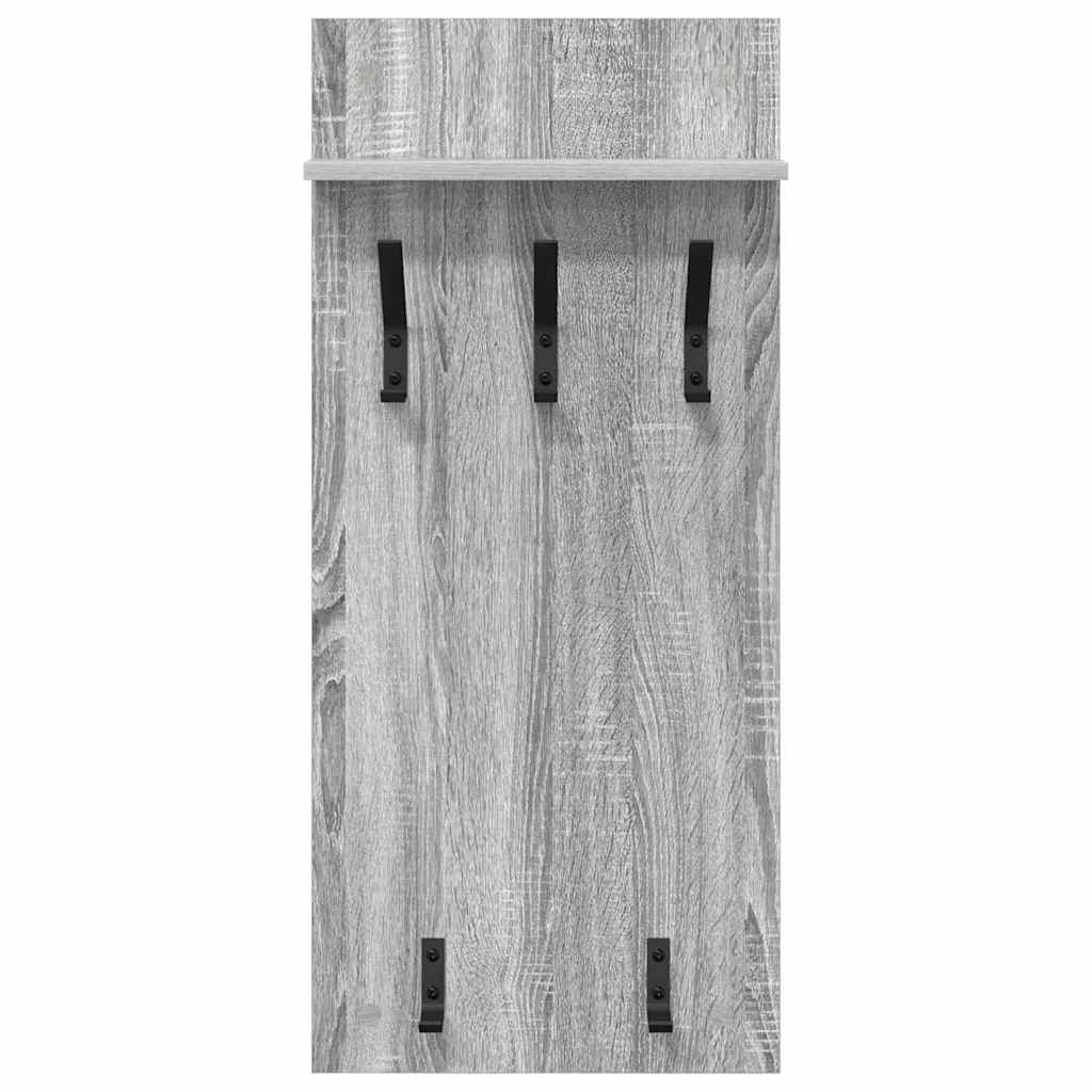 Vægmonteret Jakkeholder med hylde Grå Sonoma 40 x 10 x 90 cm