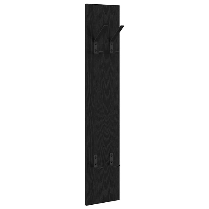 Vægmonteret Jakkeholder Vægmonteret Sort eg 20 x 1,5 x 100 cm