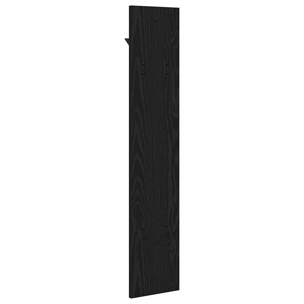 Vægmonteret Jakkeholder Vægmonteret Sort eg 20 x 1,5 x 100 cm