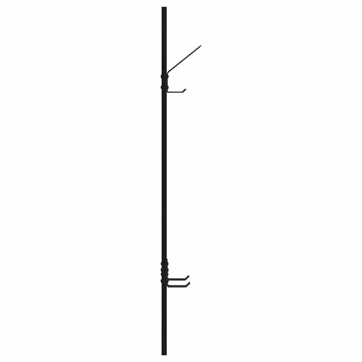Vægmonteret Jakkeholder Vægmonteret Sort eg 20 x 1,5 x 100 cm
