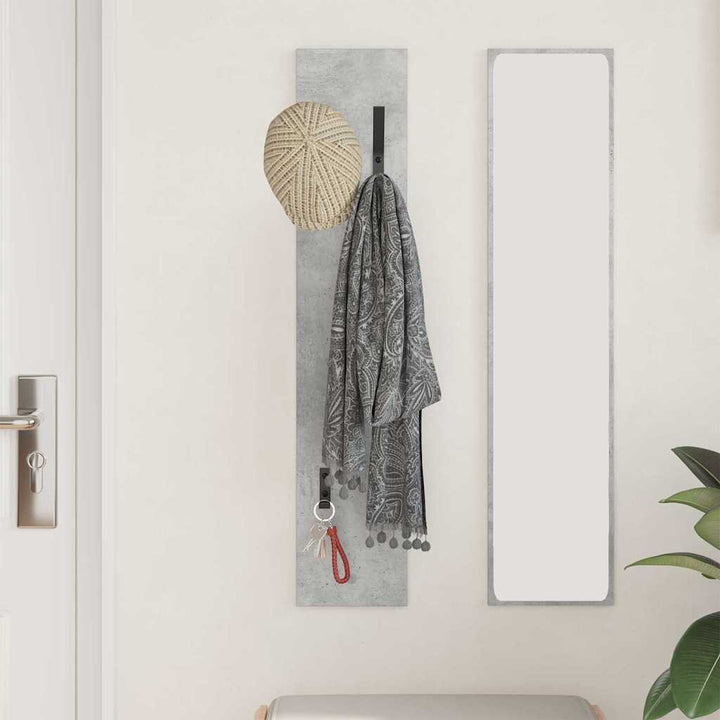 Vægmonteret Jakkeholder Vægmonteret Beton Grå 20 x 1,5 x 100 cm
