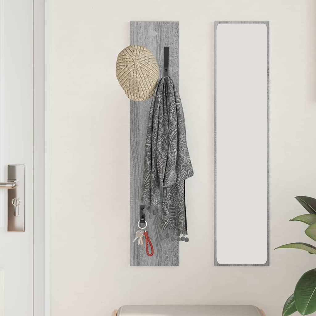 Vægmonteret Jakkeholder Grå Sonoma 20 x 1,5 x 100 cm