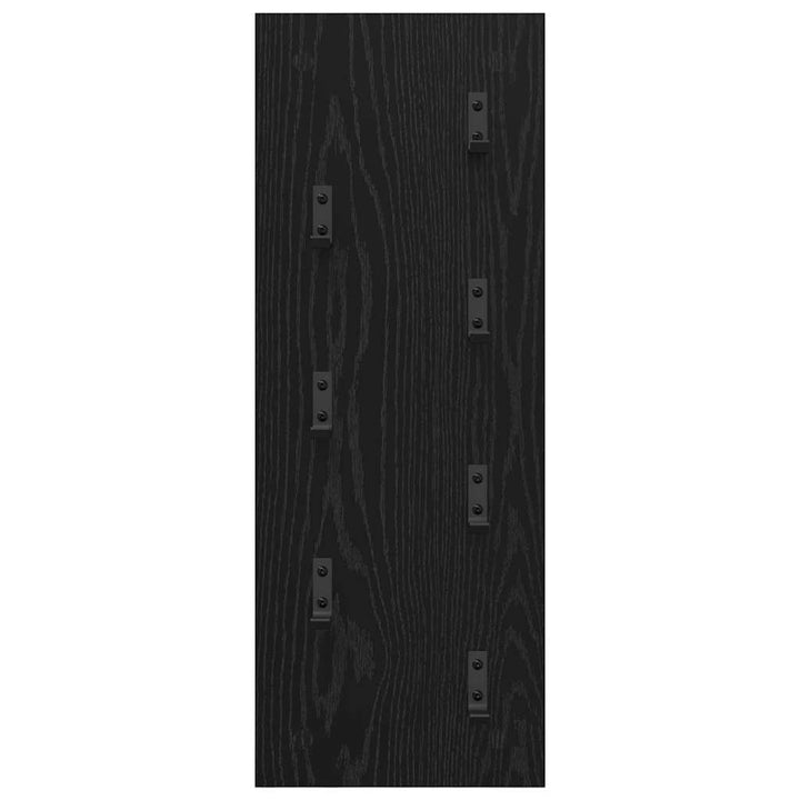 Vægmonteret Jakkeholder Vægmonteret Sort eg 30 x 1,5 x 80 cm