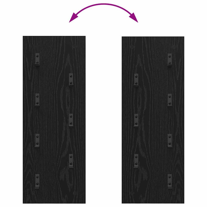 Vægmonteret Jakkeholder Vægmonteret Sort eg 30 x 1,5 x 80 cm