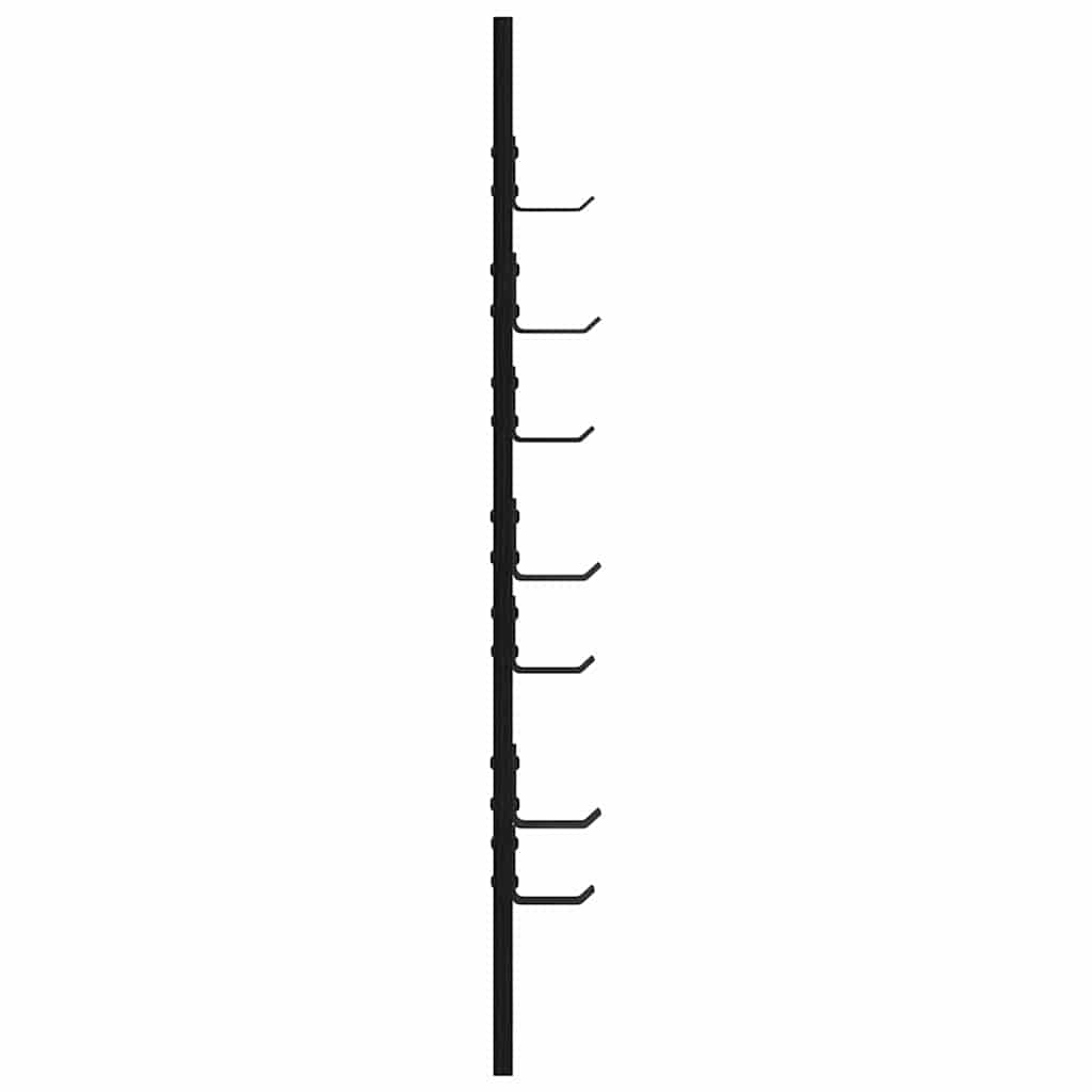 Vægmonteret Jakkeholder Vægmonteret Sort eg 30 x 1,5 x 80 cm