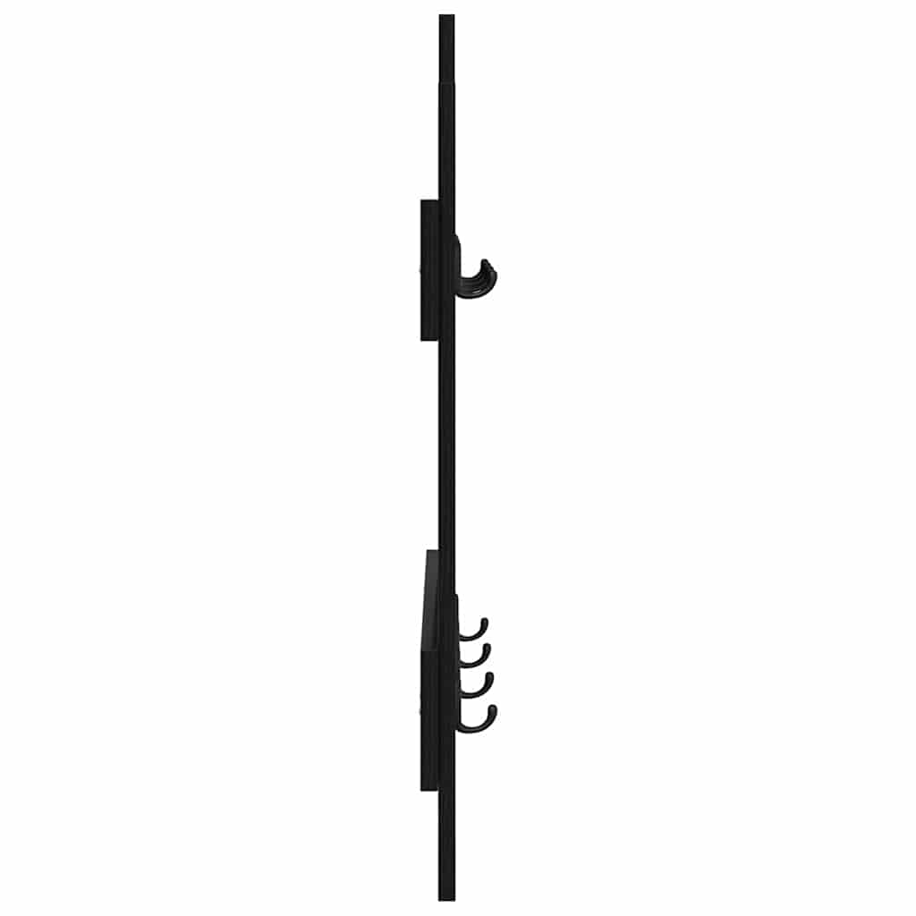 Vægmonteret Jakkeholder Sort eg 60 x 3 x 82 cm Konstrueret træ