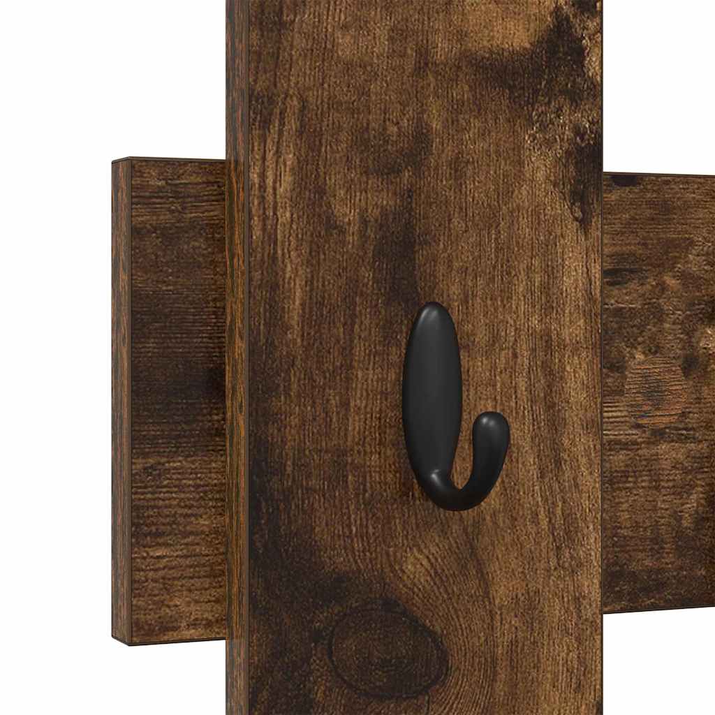 Vægmonteret Jakkeholder Røget eg 60 x 3 x 82 cm Konstrueret træ