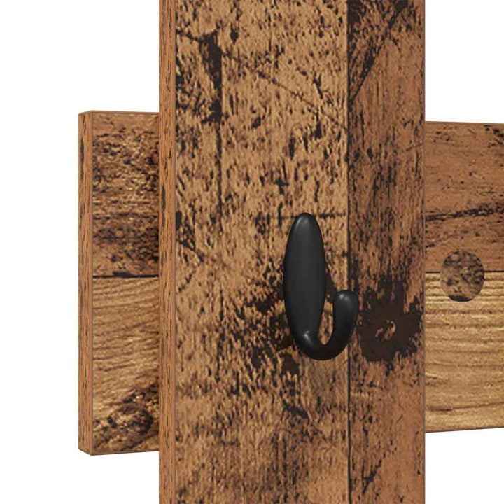 Vægmonteret Jakkeholder Vægmonteret Gammelt træ 60 x 3 x 82 cm