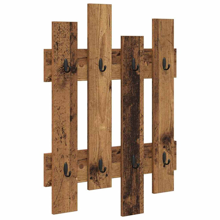 Vægmonteret Jakkeholder Vægmonteret Gammelt træ 60 x 3 x 82 cm