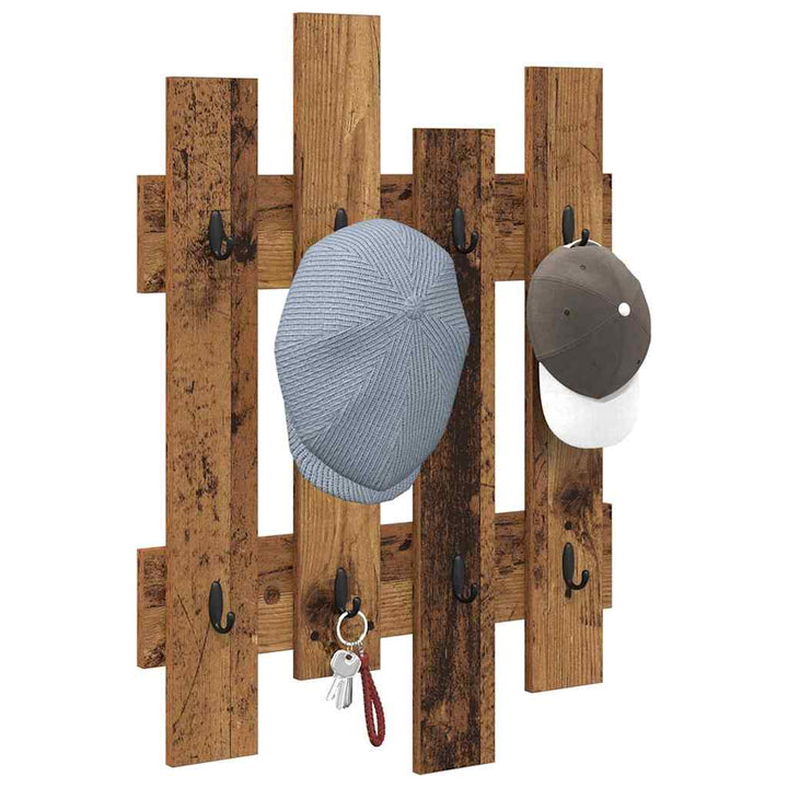 Vægmonteret Jakkeholder Vægmonteret Gammelt træ 60 x 3 x 82 cm