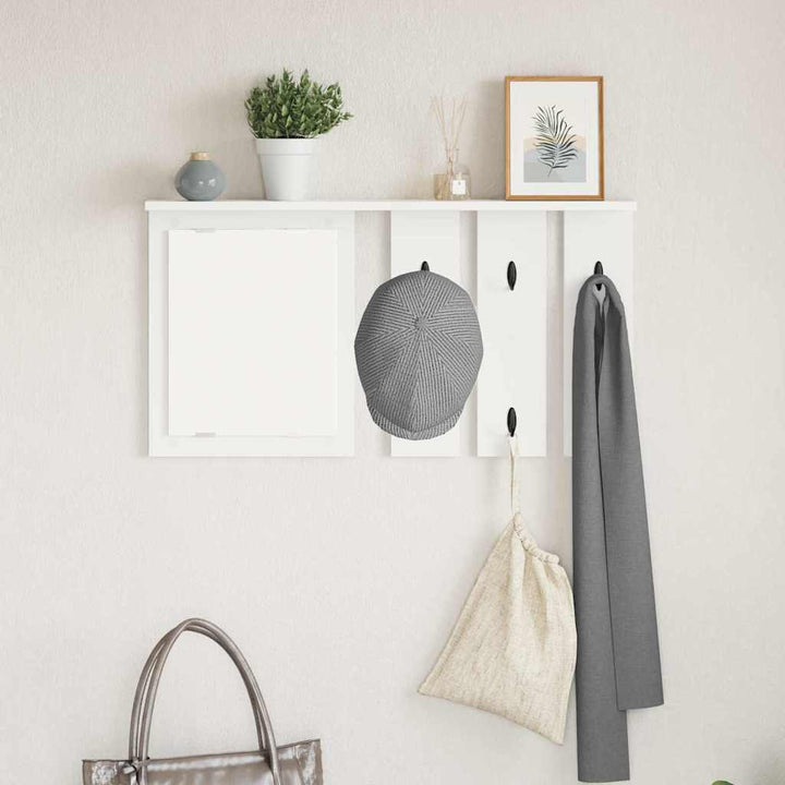 Vægmonteret Jakkeholder Hvid 85 x 10 x 45 cm Konstrueret træ
