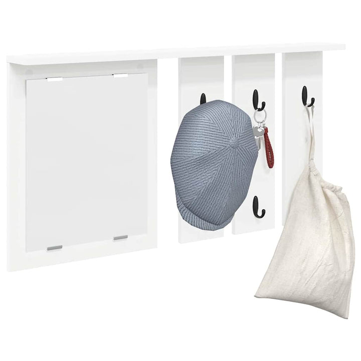 Vægmonteret Jakkeholder Vægmonteret Hvid 85 x 10 x 45 cm